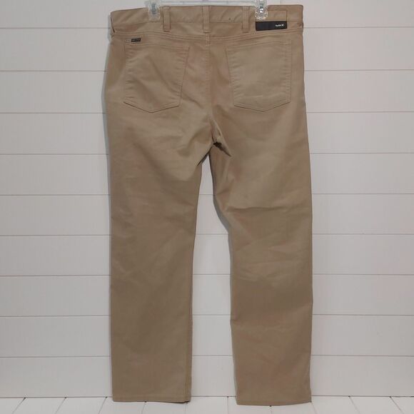 Hurley Nike Dri-Fit Men's 38x30 84 Slim Fit Pants Tan Twill Breathable Stretch - Picture 4 of 14